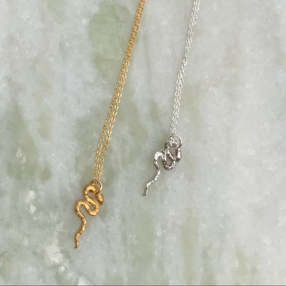 Rebirth Sterling Silver Hand Etched Serpent Pendant Necklace NEW - Picture 2 of 5